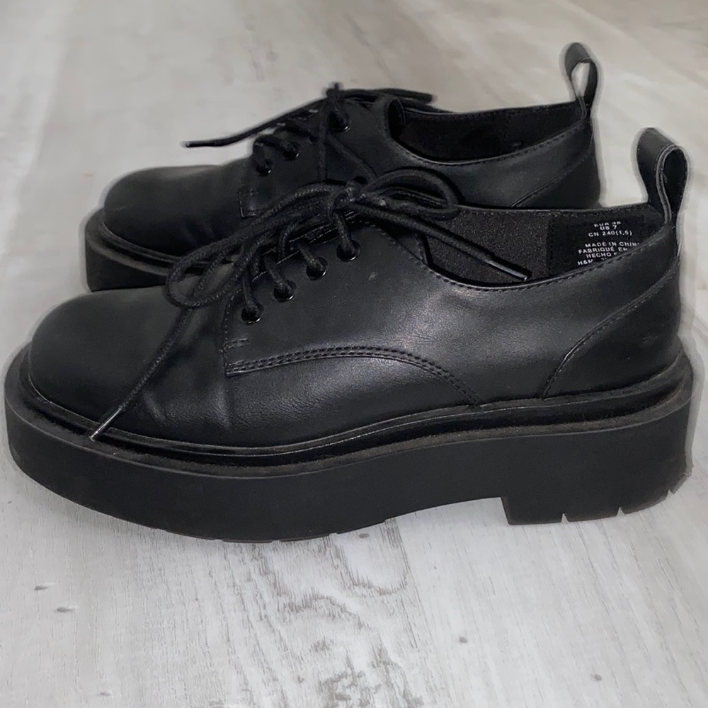 Black Platform Oxfords from H&M